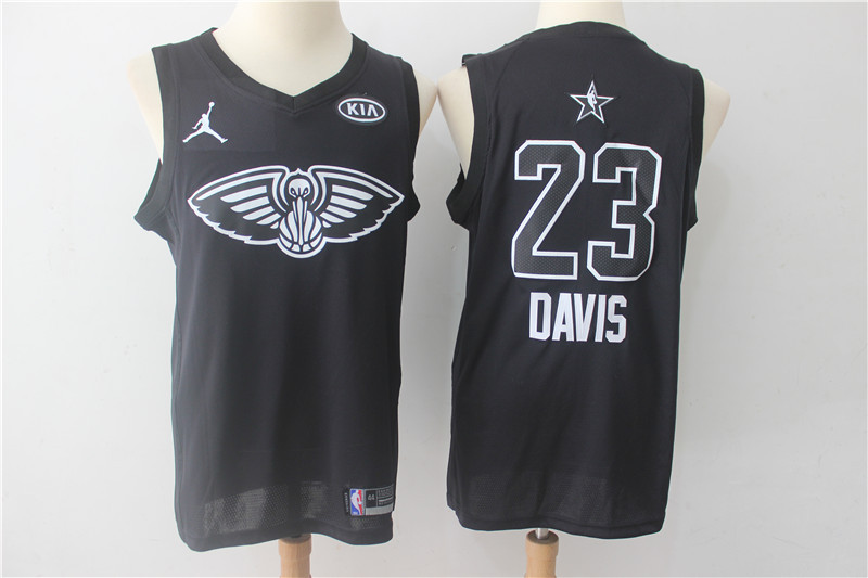 Men New Orleans Pelicans #23 Davis Black 2108 All Stars NBA Jerseys->oklahoma city thunder->NBA Jersey
